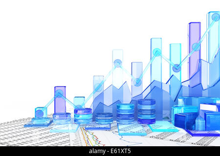 Business chart background Stock Photo