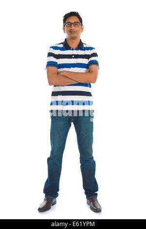 Indian guy full body studio portrait Stock Photo - Alamy