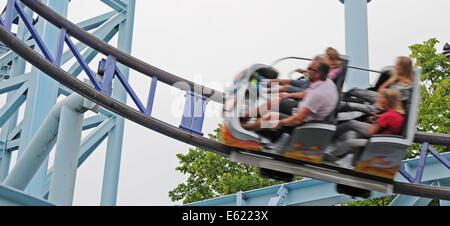 Roller coaster at Grona Lund amusement park in Stockholm Sweden. Tivoli     Gröna Lund (lit. The Green Grove) Stock Photo