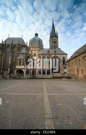 Aachen cathedral town hall and city centre Stock Photo