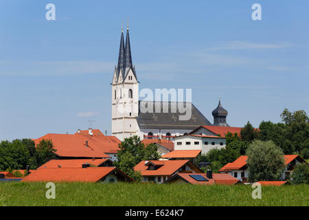 Pilgrimage Church of the Assumption, Mariä Himmelfahrt Church, Tuntenhausen, Upper Bavaria, Bavaria, Germany Stock Photo