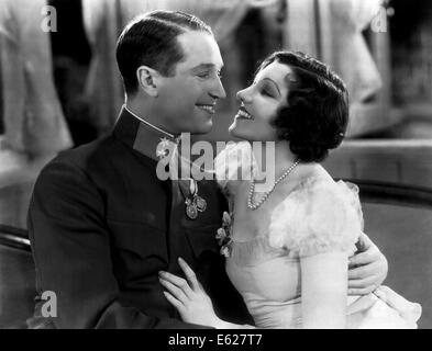 THE SMILING LIEUTENANT - With Claudette Colbert, Maurice Chevalier - Directed by Ernst Lubitsch - Paramount 1931 Stock Photo