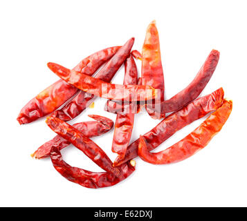 Dried red chilis Stock Photo