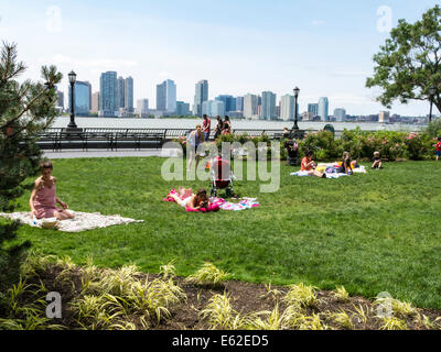 Nelson A. Rockefeller Park in Battery Park City, NYC Stock Photo