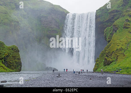 Skogarfoss Waterfall Iceland LA007452 Stock Photo