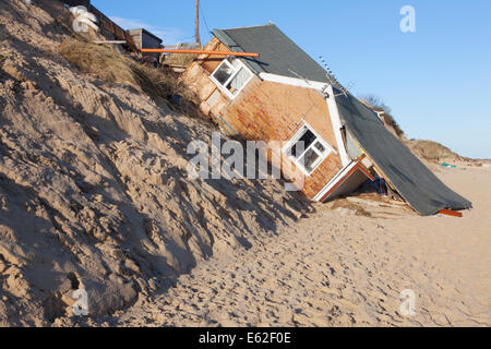 Coastal Erosion, Hemsby, Norfolk, England Stock Photo