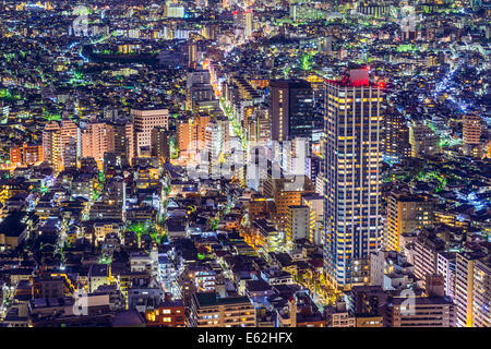 Tokyo, Japan dense cityscape in Shinjuku Ward. Stock Photo