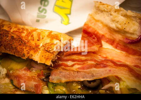 A Subway Sandwich Shop bacon, lettuce and tomato sandwich (BLT) seen in New York Stock Photo