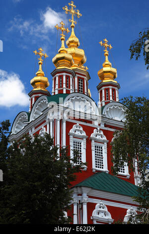 The Gate Church of the Transfiguration. Novodevichy Convent, Moscow, Russia. Stock Photo