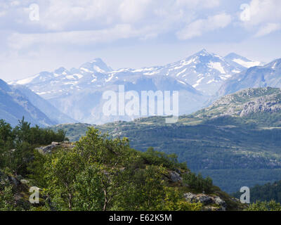Mountain scenery, Jotunheimen Norway Scandinavia, mountain ranges in the National park Stock Photo