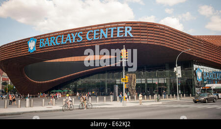 The Barclays Center in Brooklyn in New York on Saturday, August 9, 2014. Stock Photo