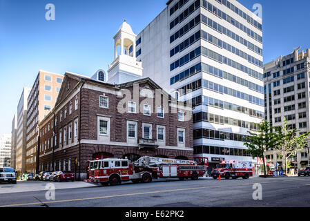 13th Street Firehouse, 1018 13th Street NW, Washington DC Stock Photo