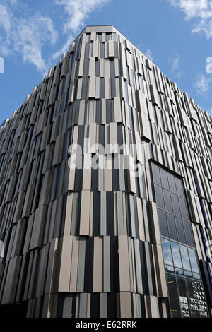 Exterior of the Eyre Street car park in Sheffield, locally known as the Kit Kat car park Stock Photo