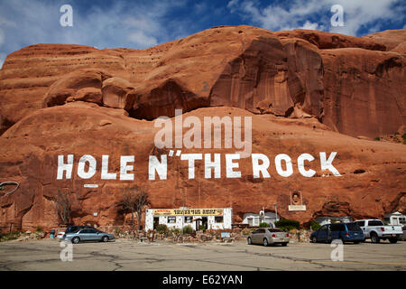 Hole N' The Rock underground house and tourist centre, near Moab, Utah, USA Stock Photo