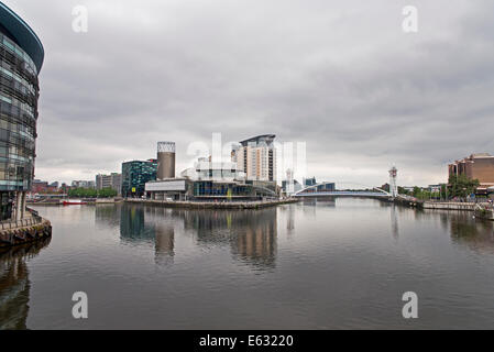 Salford Quays Manchester ship canal Stock Photo