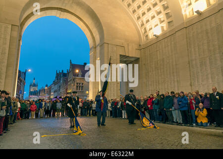 Ypres, Belgium, The Last Post Ceremony at the Menin Gate Stock Photo