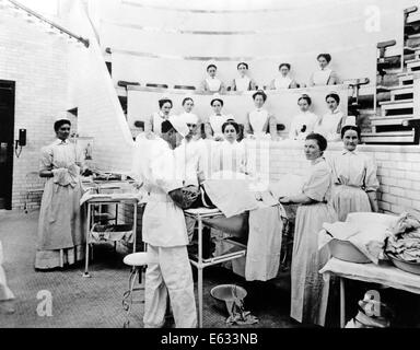 1899 OPERATION IN SAINT LUKE'S HOSPITAL NYC USA Stock Photo