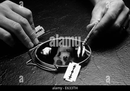 Cocaine Drug Powder Over Black Abuse Concept With Digital Scale Over Black  Stock Photo, Picture and Royalty Free Image. Image 12183795.