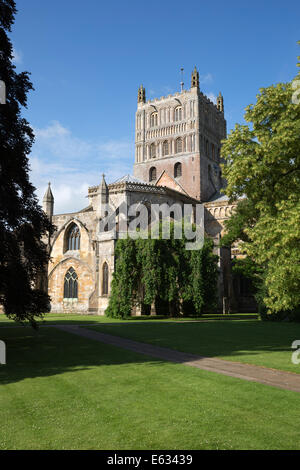 Tewkesbury Abbey, Tewkesbury, Gloucestershire, England, United Kingdom, Europe Stock Photo