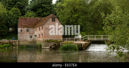 UK England, Dorset, Sturminster Newton, Mill on River Stour, panoramic Stock Photo