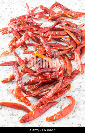 Dried red chilis Stock Photo