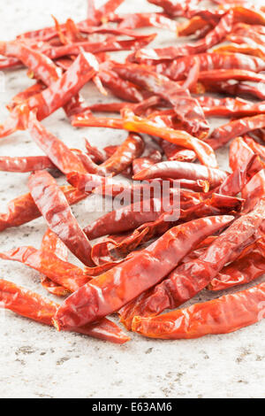 Dried red chilis Stock Photo