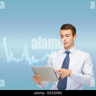 buisnessman with tablet pc Stock Photo