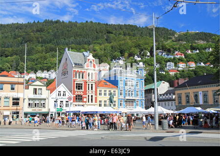 Torget (Market), Bergen, Bergenshalvøyen, Midhordland, Hordaland, Vestlandet, Norway, Scandinavia, Europe Stock Photo