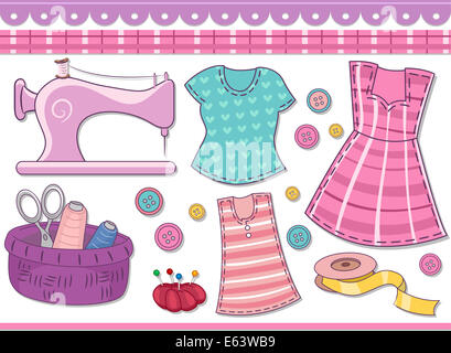 Sewing materials hi-res stock photography and images - Alamy