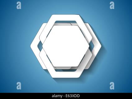 Abstract hexagons template. Vector background Stock Photo