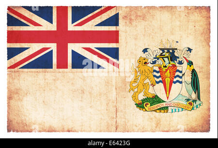 Flag of British Antarctic Territory (Great Britain)  created in grunge style Stock Photo