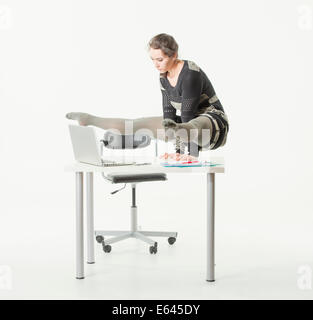 Concept flat lay with modern office supplies from eco friendly sustainable  materials. Flat lay on office table without single use plastic to reduce wa  Stock Photo - Alamy