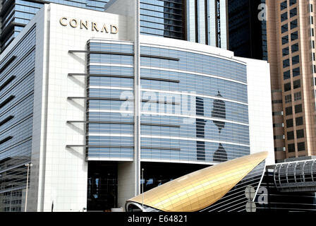 Conrad hotel Sheikh Zayed Road Dubai UAE Stock Photo