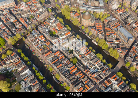 Aerial view of Amsterdam, Holland, Netherlands Stock Photo