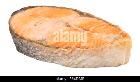 Steak of Salmon Isolated Stock Photo