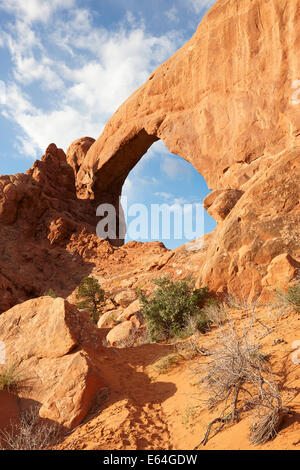 South Window Arch. Arches National Park, Utah, USA. Stock Photo
