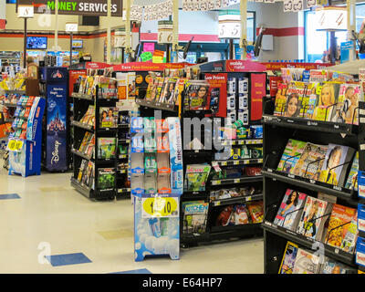 Check Out Stands Smith's Grocery Store, Great Falls, Montana, USA Stock Photo