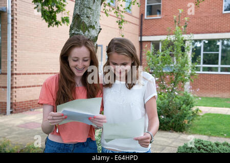 Bromley Kent, UK. 14th Aug, 2014. Students from Bromley High School open their A Level result Credit: Keith Larby/Alamy Live News Stock Photo