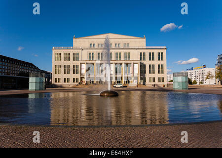 Cityscape  view of the opera house building in Leipzig ,Germany Stock Photo