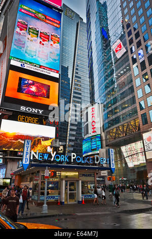 NYPD Times Square Precinct. New York, USA. Stock Photo