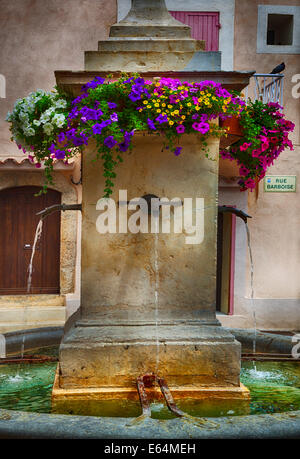 Fountain in Provence.Gréoux-les-bains.France. Stock Photo