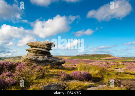 View from Hathersage Moor in Peak District National Park, Derbyshire, England, UK Stock Photo