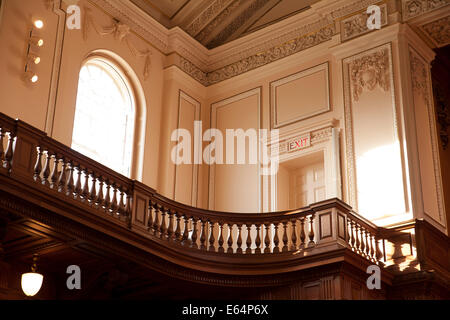 Built in 1912,  Chapin Hall, Williams College in Williamstown, Massachusetts has a beautifully interior. Stock Photo