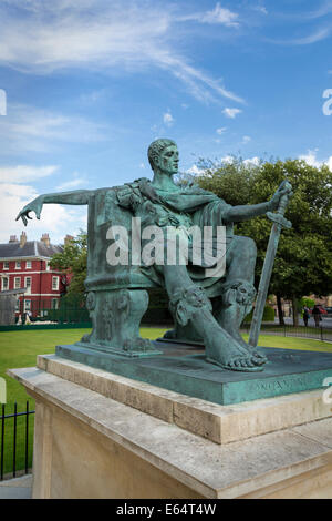 Emperor Constantine statue at York Minster Stock Photo