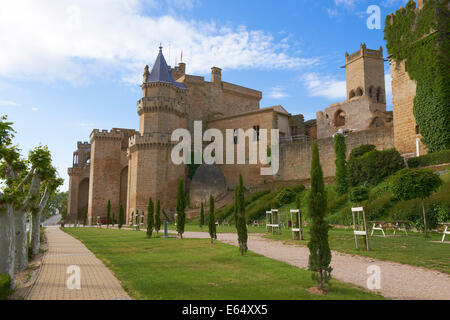 Olite, Palace of the Kings of Navarre, Castle, Navarre, Spain, Stock Photo