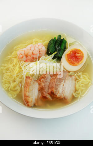 Salt flavored soup ramen Stock Photo