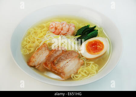 Salt flavored soup ramen Stock Photo