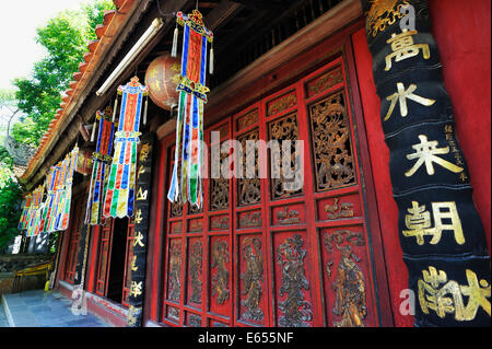 Decorated Pavilion at the Perfume Pagoda near Hanoi, Vietnam, Southeast Asia Stock Photo