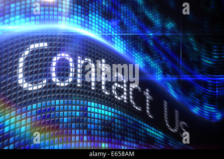 Contact us on digital screen Stock Photo - Alamy