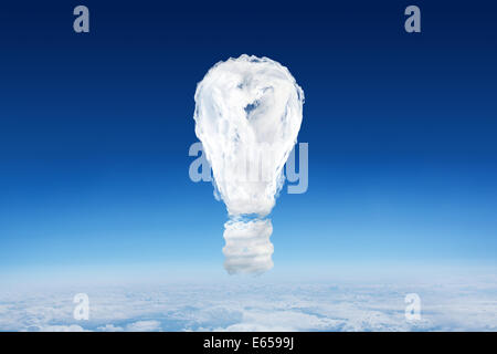 Composite image of cloud light bulb Stock Photo